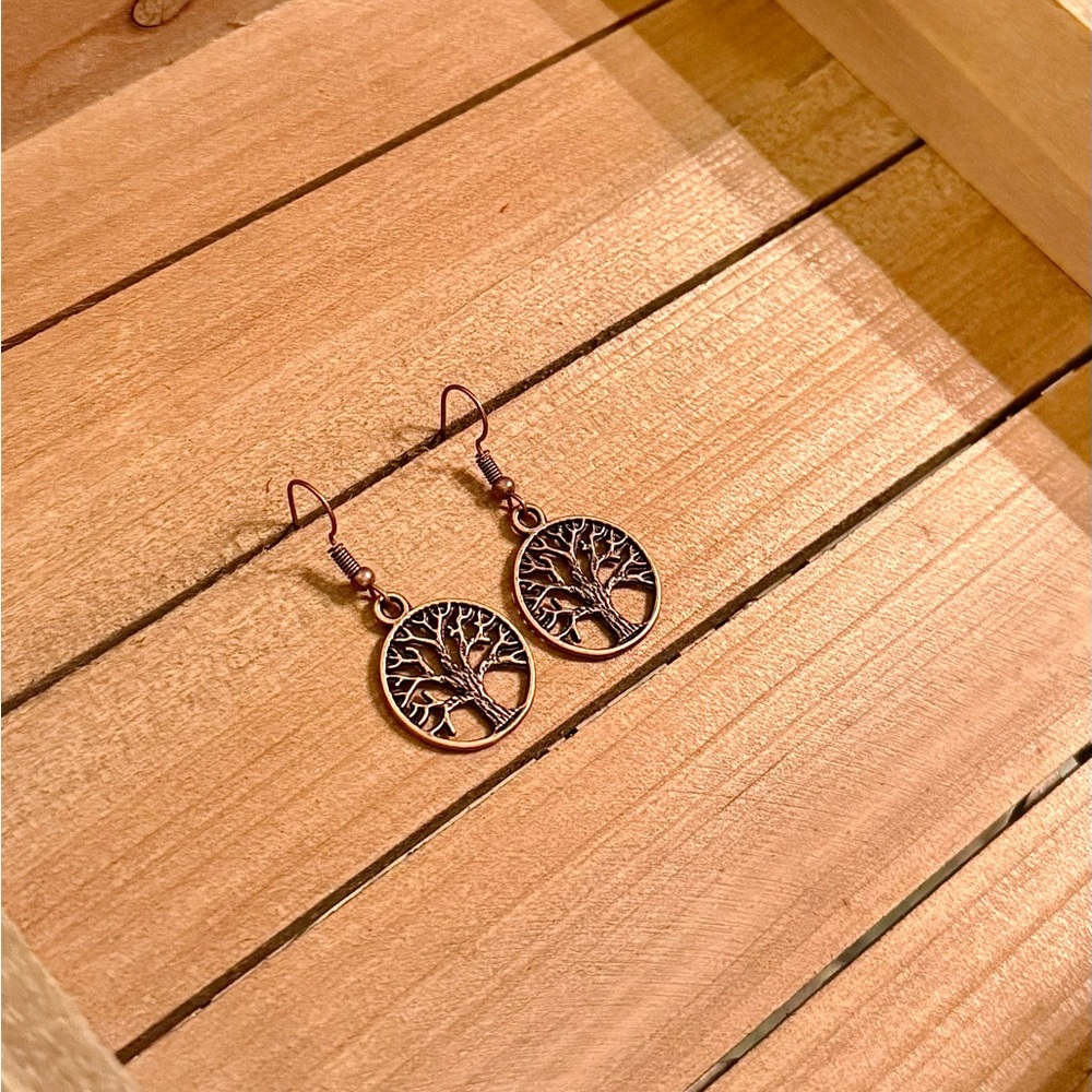 Tree of Life Copper Earrings